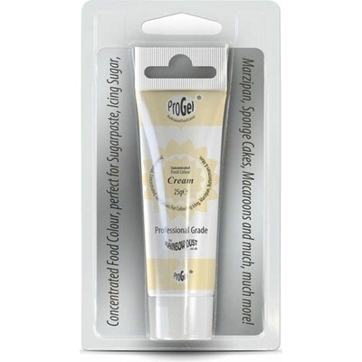 CakeSupplies Profesionálna jedlá gélová farba v tube Cream Krémová 25 g