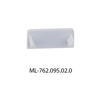 ML-762.095.02.0 Koncovka bez otvoru pro PE, stříbrná barva, 1ks