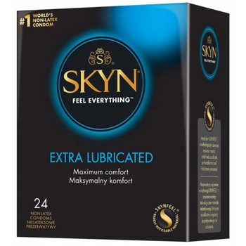 SKYN Extra Lubricated - допълнително смазани презервативи без латекс (24 бр. )