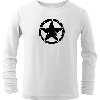 DRAGOWA детска тениска с дълъг ръкав, Звезда, бяла (7173)