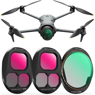 K&F CONCEPT DJI Mavic 4 PRO filter (CPL+ND8+ND16) lens HD, double-sided coating, waterproof and scra K&F Concept