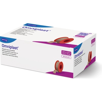 Omniplast hospital náplast na cívce textilní 1, 25 cm x 9,2 m