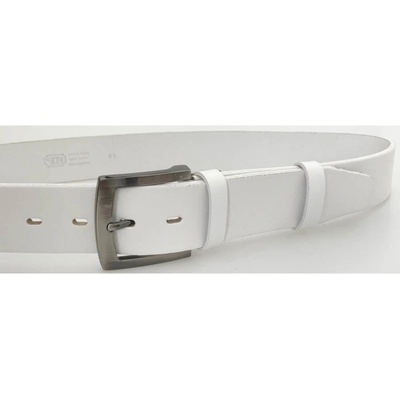 Penny Belts kožený opasek 25-00 bílý