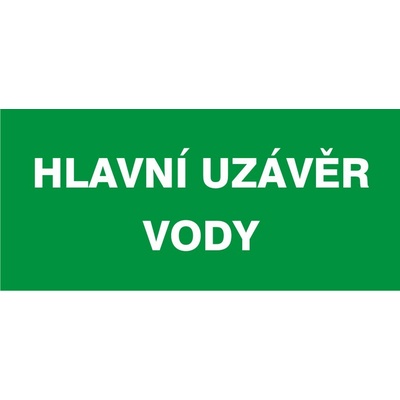 RAFO Samolepa Hlavní uzávěr vody Velikosti: 11 x 5 cm