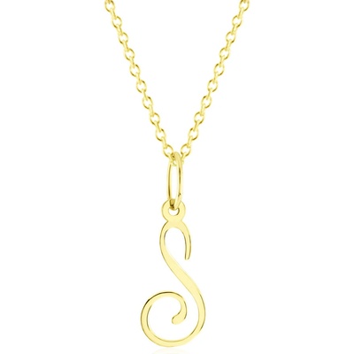 Gemmax Zlatý řetízek s písmenem „S“ GUSYN-42751-36261