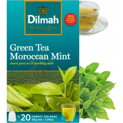 Dilmah Marocká máta Zelený čaj s mátovými listy 30 g 20 sáčků