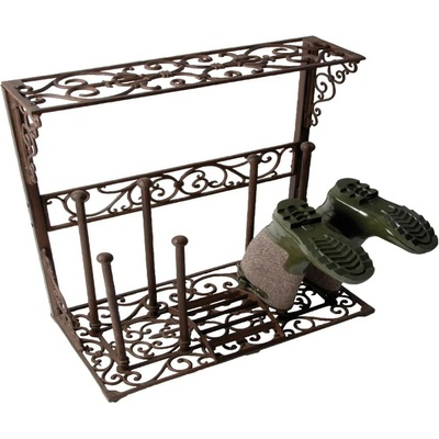 Esschert Design "BEST FOR BOOTS" červeno-hnědý 77 x 34 x 63 cm