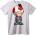 NOONEBRAND Тениска с Chibi Аниме Герои - L, White
