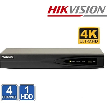 Hikvision 4 Канален мрежов рекордер NVR HIKVISION DS-7604NI-K1 Ultra-HD 4K (DS-7604NI-K1(C))