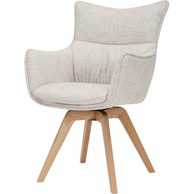 Bighome Vogue Otáčacia z Duba Textil Béžový