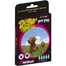 Dr.Pet spot-on antiparazitné pipety pre psy 5 x 1ml