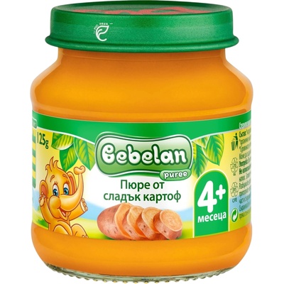 Bebelan Био пюре Bebelan - Сладък картоф, 4 м+, 125 g (8586019165975)