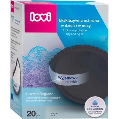 LOVI tampóny do podprsenky Discreet Elegance černé 20 ks