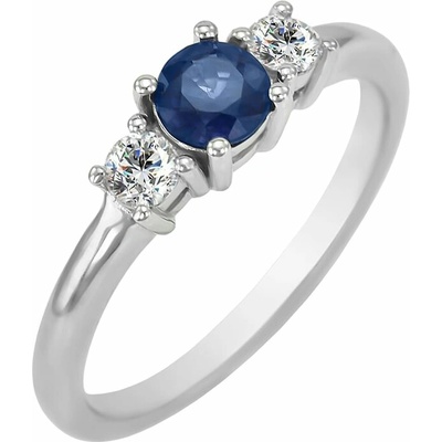 Eppi Safírový zásnubní prsten ze zlata s diamanty Manish R31233