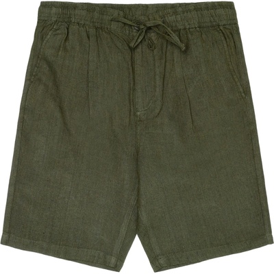 KnowledgeCotton Apparel Мъжки къси панталони KnowledgeCotton Apparel Fig Loose Linen Shorts - Burned Olive - размер M (012-3728-0112)