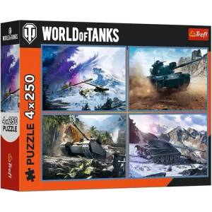 Trefl - Puzzle 4x250 The Great Tank Battle - 250 piese