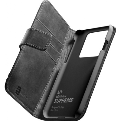Cellularline Supreme kožené Apple iPhone 14 PRO MAX, čierne