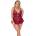 Cottelli Collection Curves - дантелена мини рокля комплект - червена
