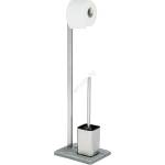 WENKO 20604100 - Четка за WC GRANIT 23x73, 5 cm неръждаема стомана/сатен/сива (WE0059)