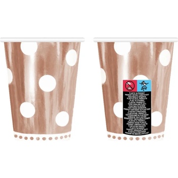 Image 1 of Godan Хартиени чаши Rosegold с точки 266 мл 6 бр