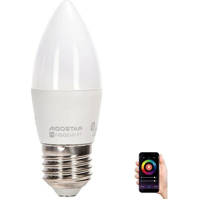 Aigostar B.V. LED RGBW Žiarovka C37 E27/6,5W/230V 2700-6500K