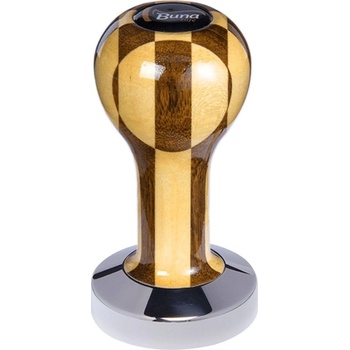 Buna Café tamper lak šachovnica, TP, nerez lesk, plochý 53 mm