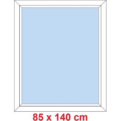 Soft Plastové okno 85x140 cm, FIX neotevíravé, Antracit struktura/bílá