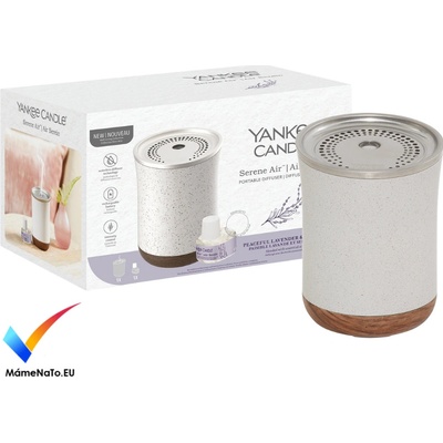 Yankee Candle Serene Air difuzér + Peaceful Lavender & Sea Salt 0,5 kg