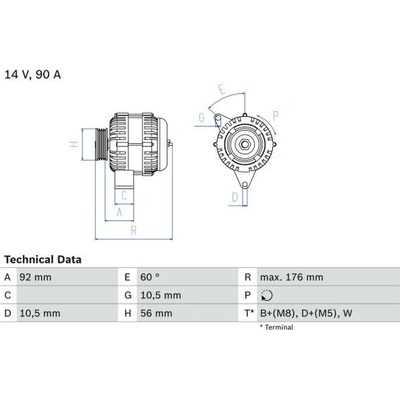 generátor BOSCH 0 986 038 170 BO 0986038170