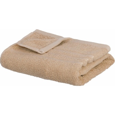 Casa Selección Simple Béžový froté bavlnený uterák 50 x 100 cm