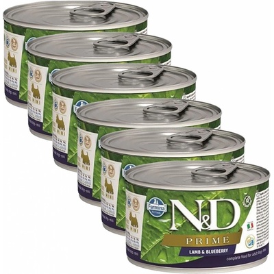 N&D dog Prime Adult Lamb & Blueberry 6 x 140 g