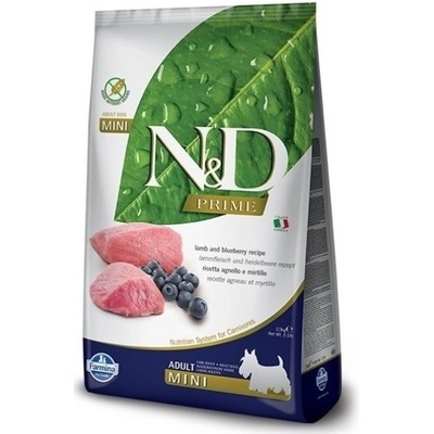 N&D Prime Dog Adult Mini Grain Free Lamb & Blueberry 4 x 2,5 kg