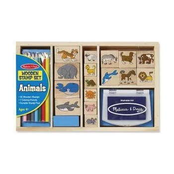 Melissa & Doug Дървени печати с животни, 13798 Melissa and Doug, 000772137980