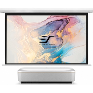 Epson Пакет Epson EH-QS100W + Elite Screens Saker SKT100XH-CLR-E12, 4K PRO-UHD, UST, 4500 лумена, електрически екран CLR 100″, бял (PAC-EPS-QS100W-ES-SKT100XH-CLR)