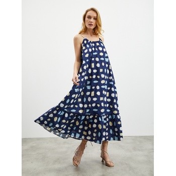 ZOOT. lab Тъмно синя дамска шарена макси рокля с къдрички ZOOT. lab Grete ZOOT. lab | Sin | ЖЕНИ | XS