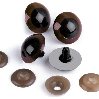 Bezpečnostní oči 26mm hnědé (1pár)