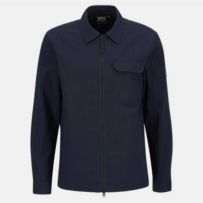 Barbour International Риза с дълъг ръкав Barbour International Men's Rosso Ripstop Long Sleeve Zip Overshirt - Navy NY94