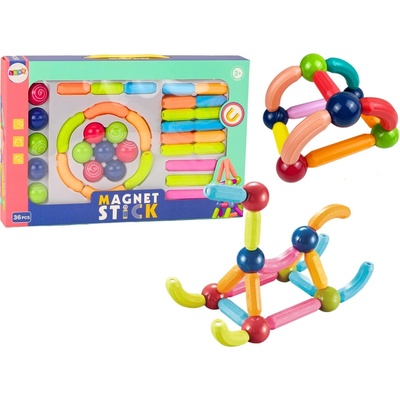 Majlo Toys Magnetická stavebnica Magnet Sticks 36 ks