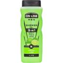On Line Men Fresh Lime pánsky sprchový gél 3v1, 410 ml