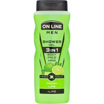 On Line Men Fresh Lime pánsky sprchový gél 3v1, 410 ml