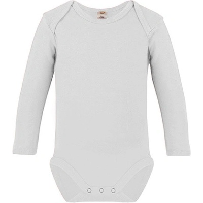 Link Kitchen Wear Dojčenské body s dlhým rukávom White