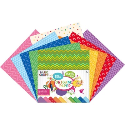 Barevné papíry na origami 15 x 15 cm sada 50 ks RMS – Zboží Dáma