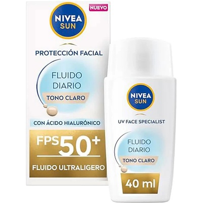 Nivea Sun Daily Fluid SPF50 Light Tone 40ml Facial Sunscreen - Clear