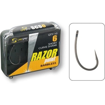 Carp Spirit bez Protihrotu Hook Short Curve Shank Razor Barbless vel.8 10 ks
