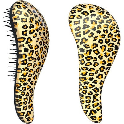Detangler Leopard Yellow rozčesávacia kefa na vlasy s rukoväťou