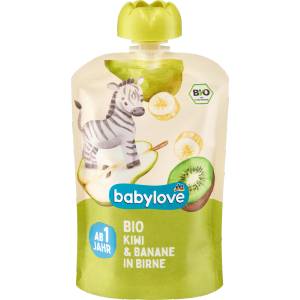 babylove Плодово пюре от круши, киви и банани, пастьоризирано, 100 g (1500484)