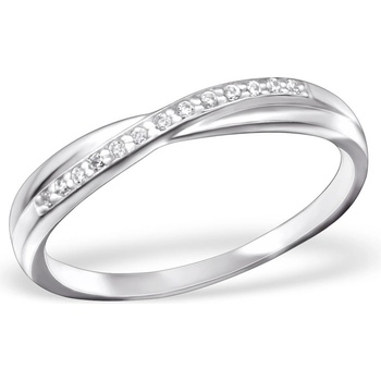 OLIVIE Stříbrný prsten se zirkony 0668