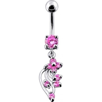 Šperky4U stříbrný piercing do pupíku BP01113-P