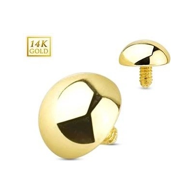Šperky4U zlatý piercing dermál půlkulička ZL01047-04-YG