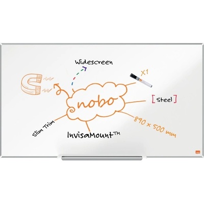 Nobo Магнитна бяла дъска Nobo Impression Pro 89x50cm с широко съотношение на страните 1915254 (1915254)
